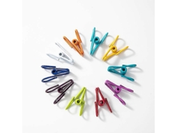 20 Clips de Acero Recubierto de Pvc para Comida, Papeles Y Ropa Resistentes Y Multipropósito 5,8x1,7x3,3cm