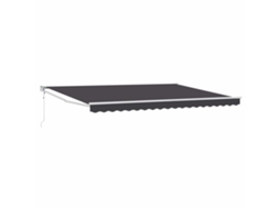 Vidaxl Toldo Retrátil Elétrico Antracite 4 X 2 M