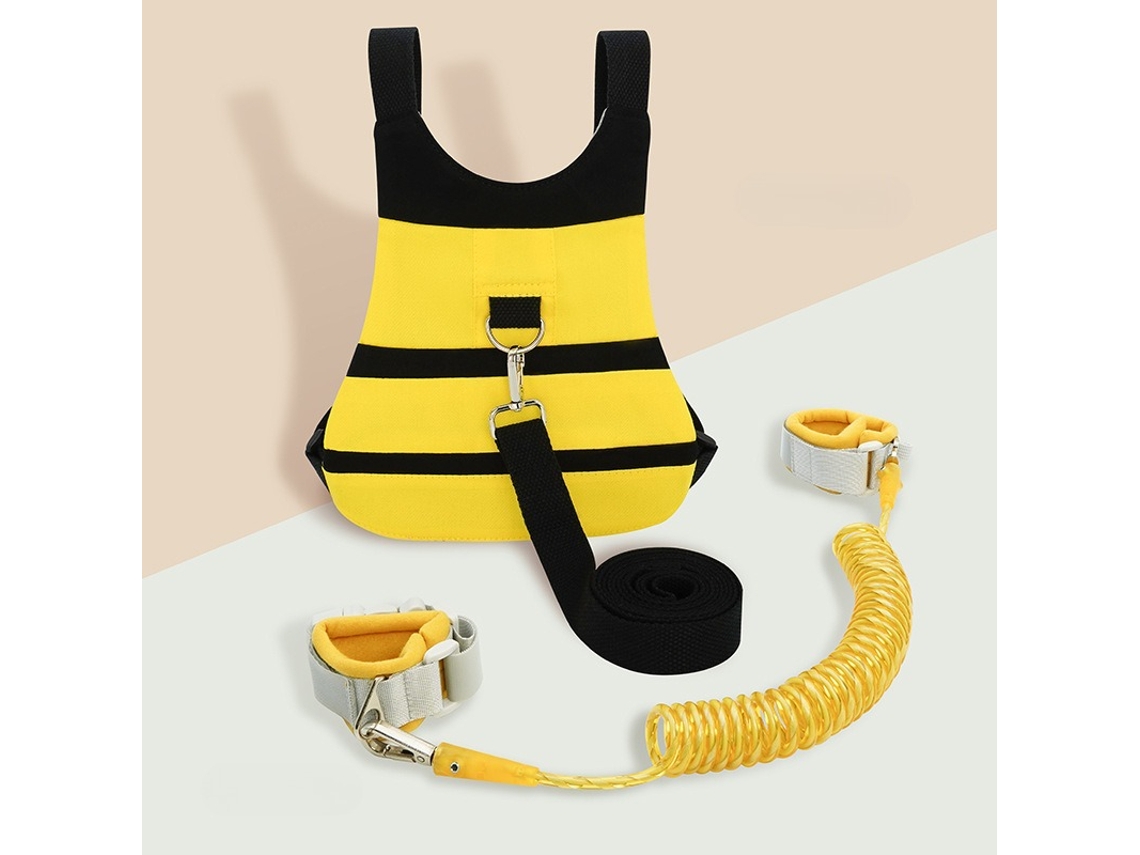 Arnês De Passeio Crianças Com Fecho De Segurança, Corrente Anti-perda Para O Pulso, Para Viagens E Eventos Públicos2m Abelhinha Hexinyigjly