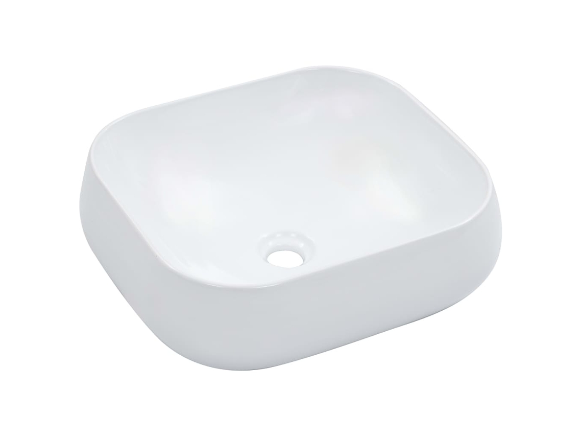 Vidaxl Lavatório 44,5x39,5x14,5 Cm Cerâmica Branco