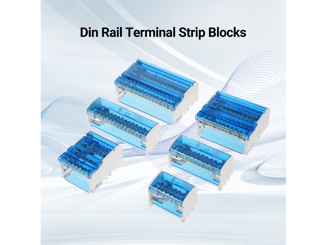 Caixa De Terminal Com 4 Níveis Para Trilho Din Com Capa Transparente