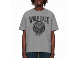 Rockinstone Twilight Movie Wolf Pack Varsity Solid Graphite Adult T-shirt Size:xl