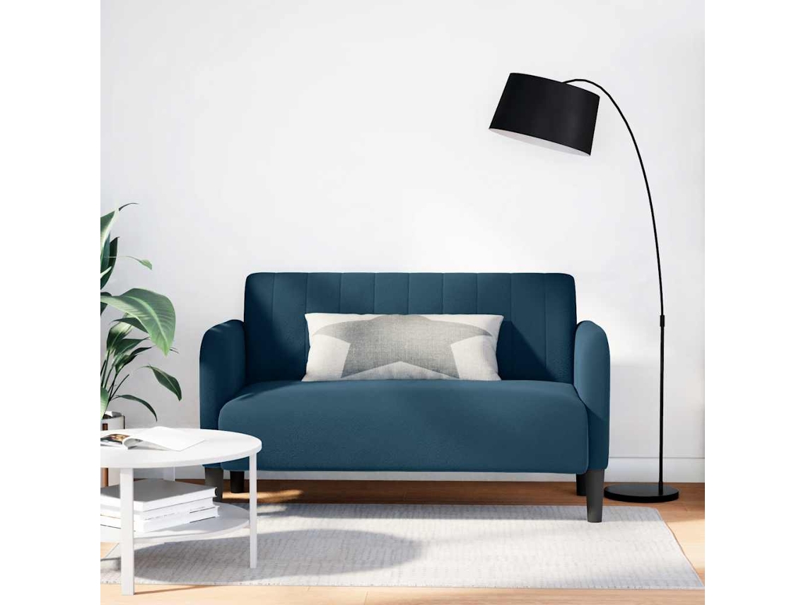 Vidaxl Sofá-luvas 109 Cm Veludo Azul