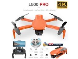 Drone De Controle Remoto Gps L500pro Bestvite (4k Duração Da Bateria 25 Min Laranja)