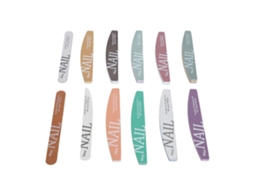 12pcs Lixa De Unha Meia Lua Com Grit Polimento Forma Buffer Brilho Cuidado De Unhas Para Manicure