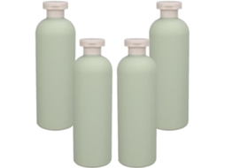 Nuobesty Com 4 Dispensadores Reutilizáveis Para Gel E Shampoo, 400ml, Plástico Resistente, Cores Variadas