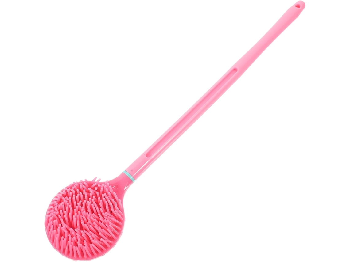 Escova De Banho Fomiyes, Escova Macia De Silicone E Viscose Para Massagem Esfoliação Da Pele, Cabo Longo Removível, Para