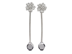 2 Unidades De Prendedores De Cortina Magnéticos Elásticos Com Flor De Cristal Brilhante, Clipes De Cortina Em Aço Inoxidável. Aquaforge