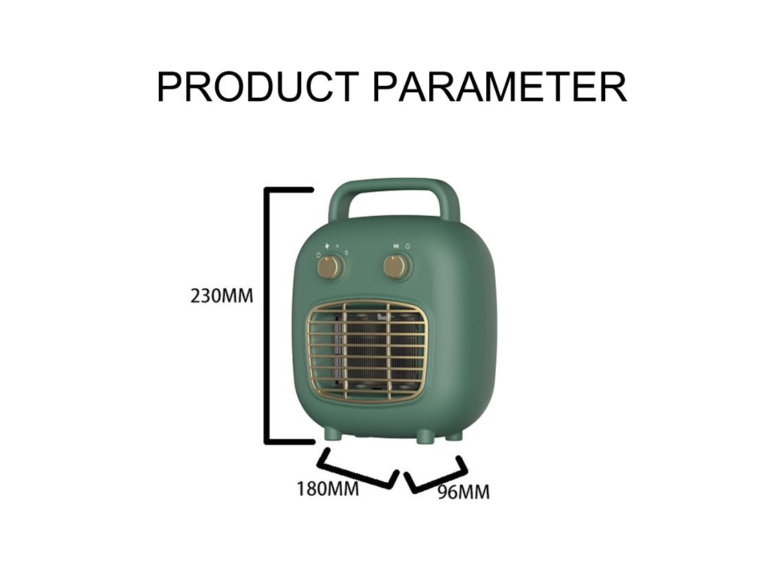 Aquecedor de ambiente (potência de 800 W, aquecedor cerâmico PTC, indução pelo corpo humano, baixo ruído, distância de detecção de 6 a 8 metros)