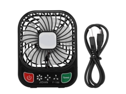 Ventilador Portátil Usb Recarregável Com Luz Led, Compacto E Prático, Da Marca Laxiscreed
