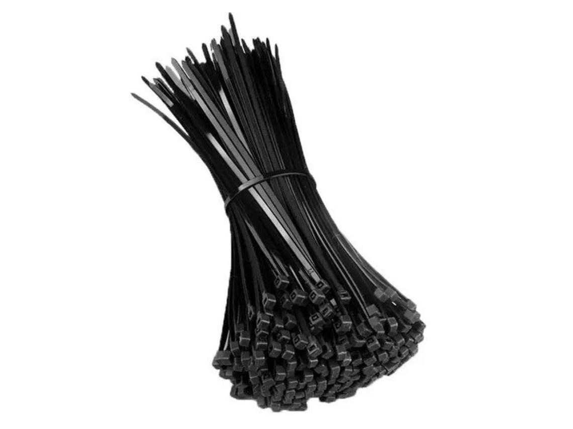 Abraçadeiras De Nylon Pretas, 120 Mm X 2, 5 Mm, Pacote Com 100 Unidades
