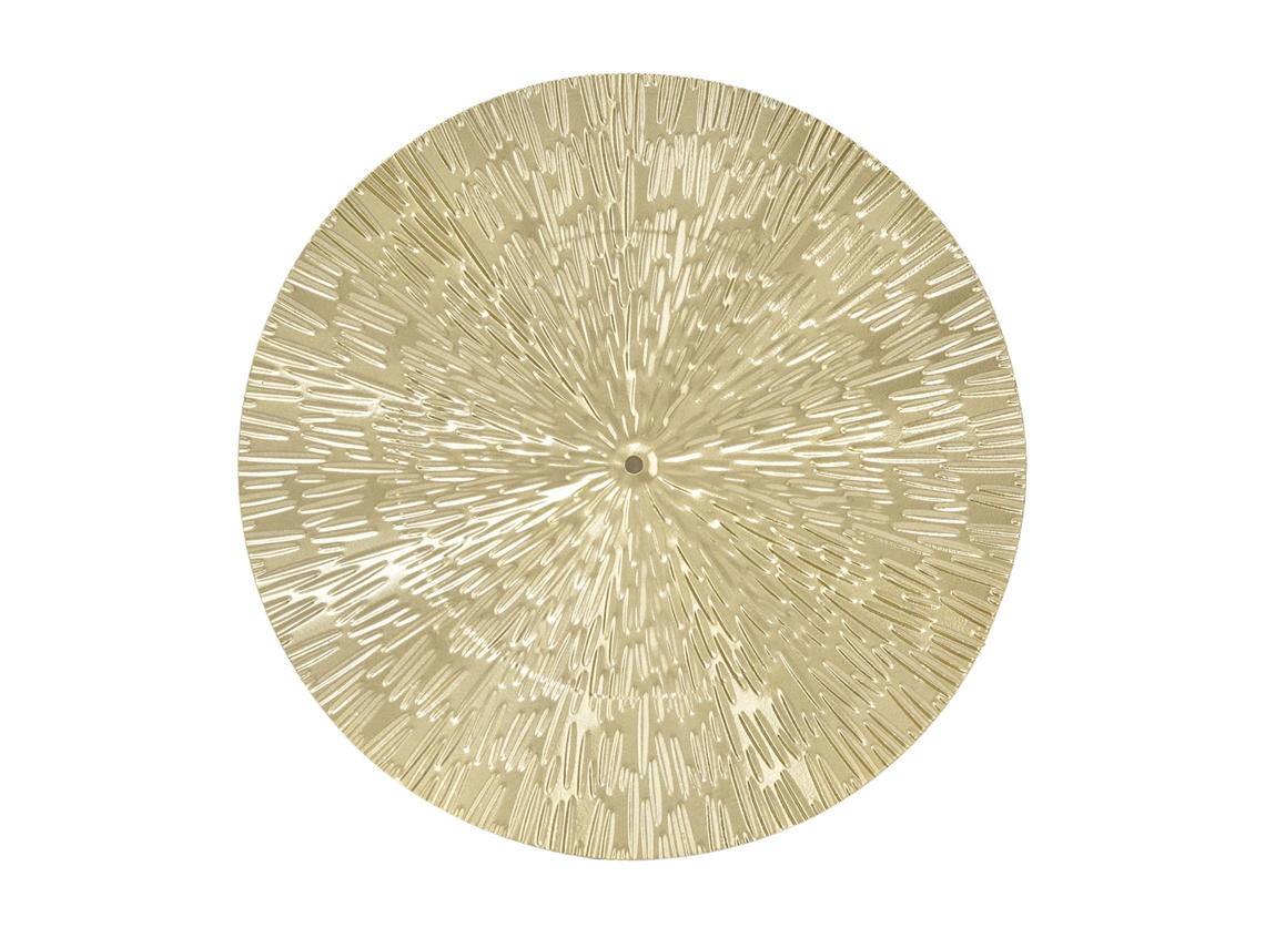 Uma Elegante Peça Decorativa De Parede Redonda, Feita De Ferro, Com 24,5 Cm / 9,6 Polegadas De Diâmetro.