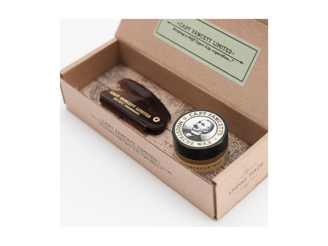 Coffret Presente Cera Para Bigode E Pente Captain Fawcett