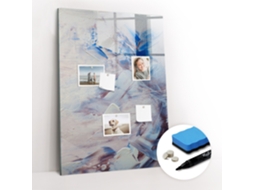 Quadro Magnético Decorativo Abstração Pintura Para A Sala De Estar Espelharte (70x100 Cm)