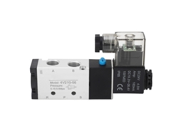 Válvula Solenoide Neumática De 2 Posiciones 5 Vías De Aluminio Precisa Dc24v Pt 1/4in