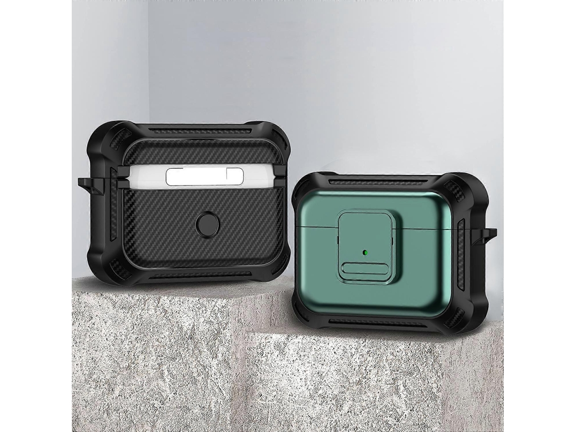 Capa protetora para fones de ouvido AirPods Pro 2 em TPU + PC à prova de choque com interruptor. GIECY
