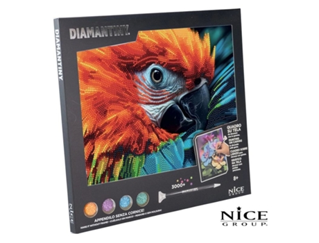 Pintura de papagaios com números de animais diamantinos 96577 Nicep25