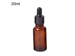2026 botella de Gotas de Vidro Âmbar Vazia Mini 5ml 100ml para Reagentes Líquidos com Gota de Vidro e Tampa Preta