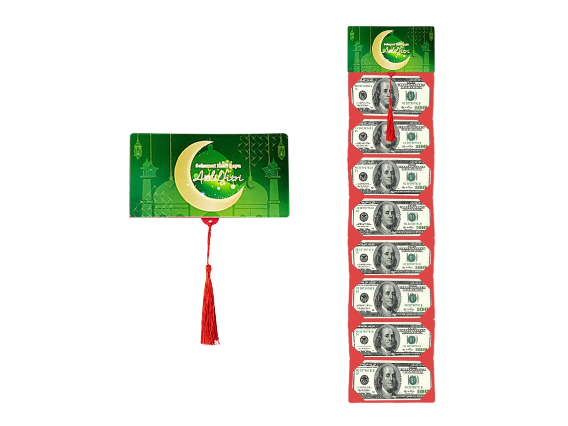 Carteira Green Moon 8 Slots com Envelope Vermelho Redefinida e Funcionalidade Pull LAXISCREED