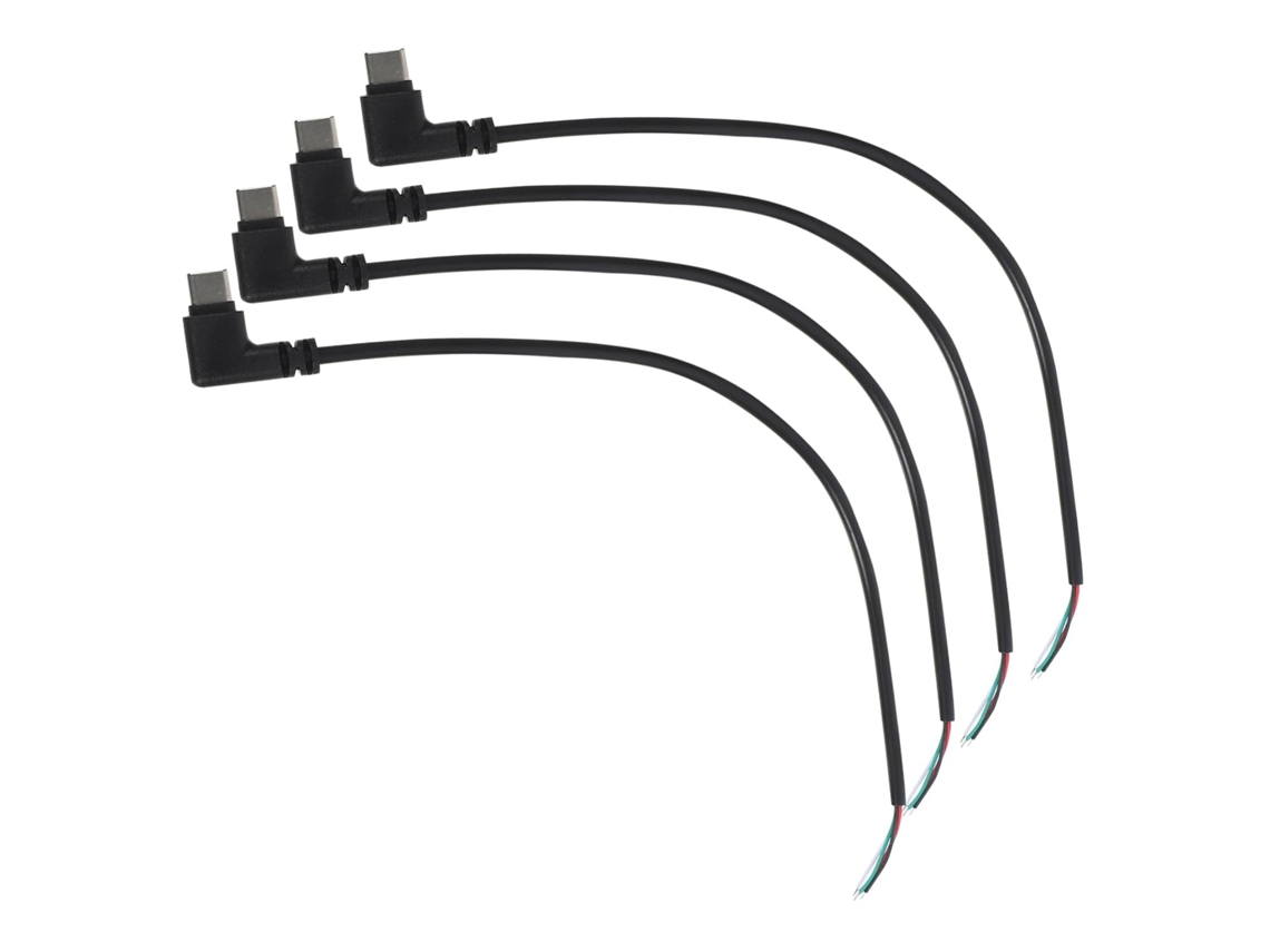Cabo Usb Tipo C, Pacote Com 4 Unidades, Conector Macho De Pinos,