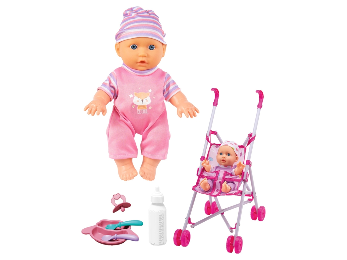 Boneca + Carrinho De Passeio