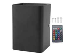 Rebe-lâmpada De Parede Led Rgb Ajustável Com Controle Remoto 5w Para Sala, Quarto, Corredor, Escritório, Bar, Carcaça Preta