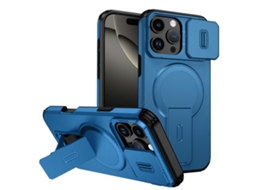 Capa Com Suporte Magsafe Para Iphone 16 Pro Max - Abertura Deslizante Com Proteção De Câmara