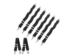 Lurelia Fivelas Para Lençol Antiderrapante Ajustável Elástico Resistente 8 Peças Metal Plástico Preto Colcha Colchão Cama Queen King Twin