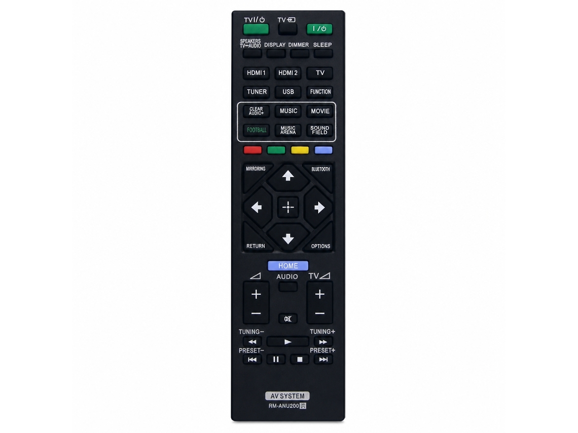 Comando À Distância De Substituição Compatível Com Sistema Av Sony Rm-anu200_zhd