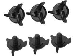 Parafusos De Substituição Da Viseira Para Capacete, 6 Peças, Plástico Preto, Para Instalação.