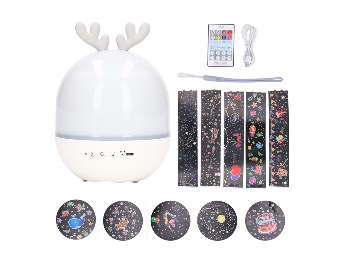 Projetor Luz Noturna Infantil Controle Remoto