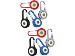Conjunto de 8 mini lâmpadas LED para camping, portáteis, com chaveiro, Besportble