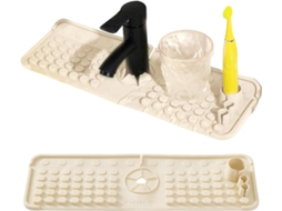 Tapete De Silicone Para Escorredor Pratos Com Base Organizadora, Acessório Torneira, Protege A Louça Durante Secagem.