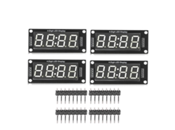 Módulo De Display Led De 4 Dígitos Tubo Digital De 7 Segmentos Reloj Tm1637 0.56in Branco Mra041b, 4 Set
