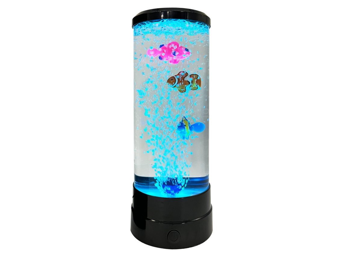 Lâmpada De Lava Fantasia Luz Noturna E 3 Peixes Água-viva Lâmpada Led Aquário Lâmpada De Lava Com Usb Crianças Adultos Casa Quarto Escritório Presente