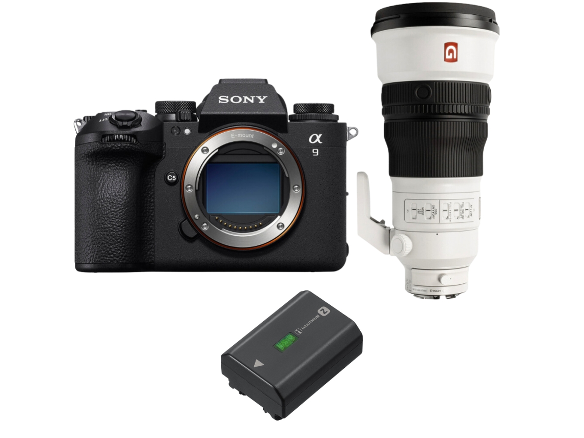A9 Iii + Fe 300mm F/2.8 Gm Oss + 1 Sony Np fz100 + Ebook “20 Dicas para Fotos Que Impressionam” SONY