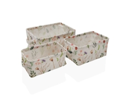 Conjunto de Cestas Versa Sansa Retangular 28 X 18 X 14 Cm Têxtil