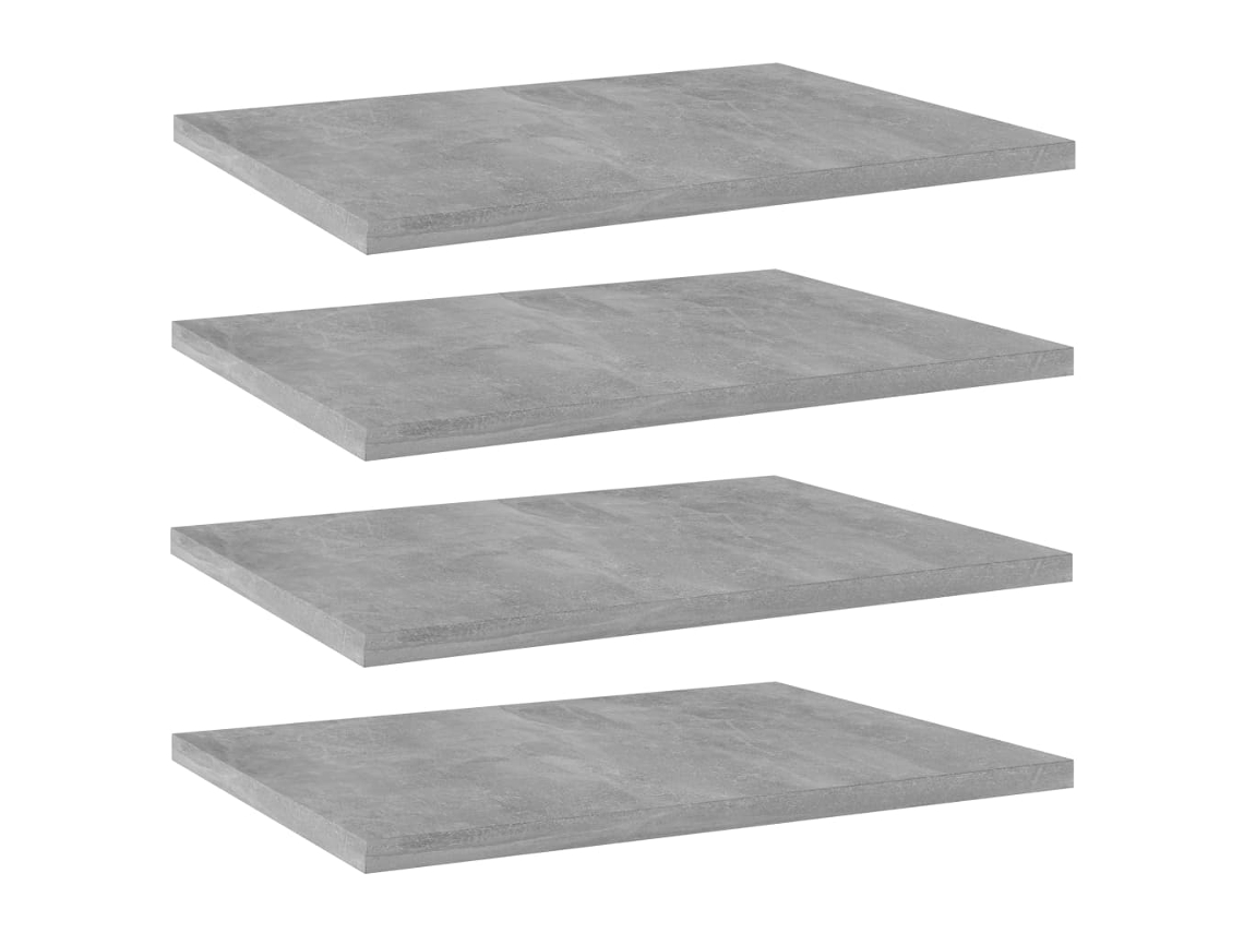Vidaxl Prateleiras Para Estante 4 Pcs 40x30x1,5cm Contraplacado Cinza