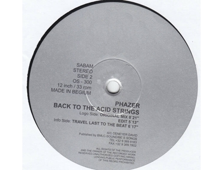 Vinil Back To The Acid Strings Oscillator