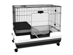 Gaiola Hamster 5 Andares E-TOWN, com tubos, roda, casinha, escadas, bebedouro, 46x30x58cm, verde