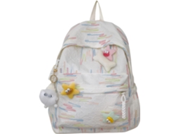 Bolsa de viagem para computador com disco rígido macio e fofo para mulheres coreanas (branca)