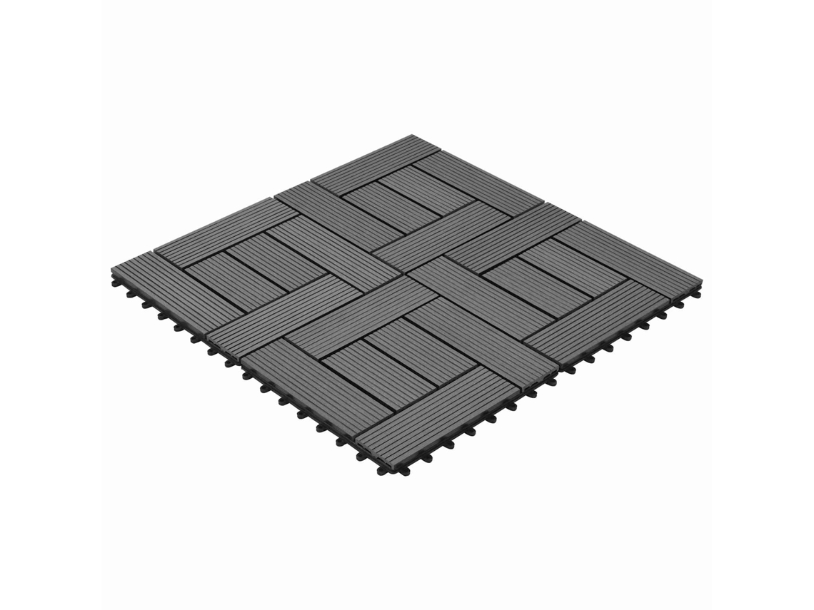 Vidaxl Telha De Deck 22 Unid. Cinzento 30 X 30 Cm Wpc