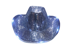 Chapéu Cowboy Com Bola De Disco Para Festa