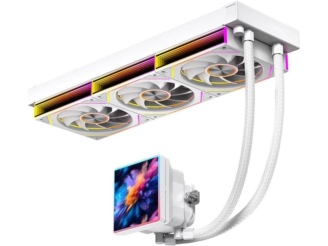 Ventoinha Flow360 Se Argb com Tela Lcd de 4 Polegadas e Sincronização Dinâmica de Luz. SFUSHOS