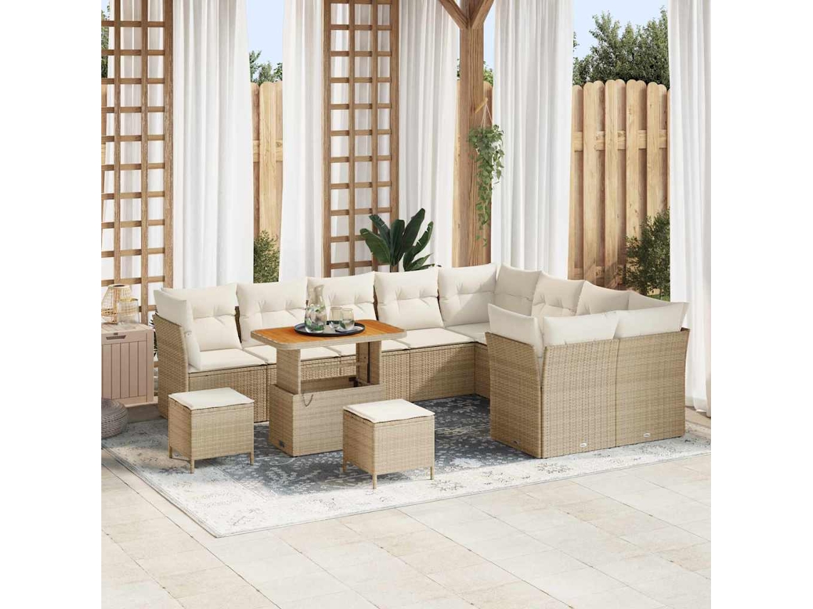 Vidaxl Conjunto De Sofá De Jardim 12 Unid. 9-número De Lugares