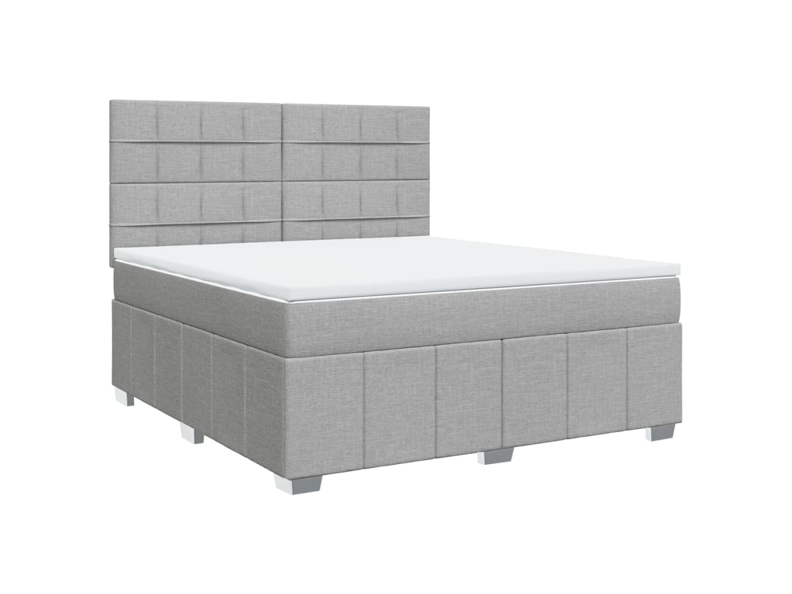 Box Spring Bed, Box Spring Beds Vidaxl Cinzeto Tecido (180 X 200 Cm)