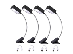 Luz De Livro Recarregável De 4 Pacotes Lâmpadas De Leitura De Livro Com Clipe Luz De Livro Led Para Leitura Na Cama Cuidado Com Os Olhos Bestvite