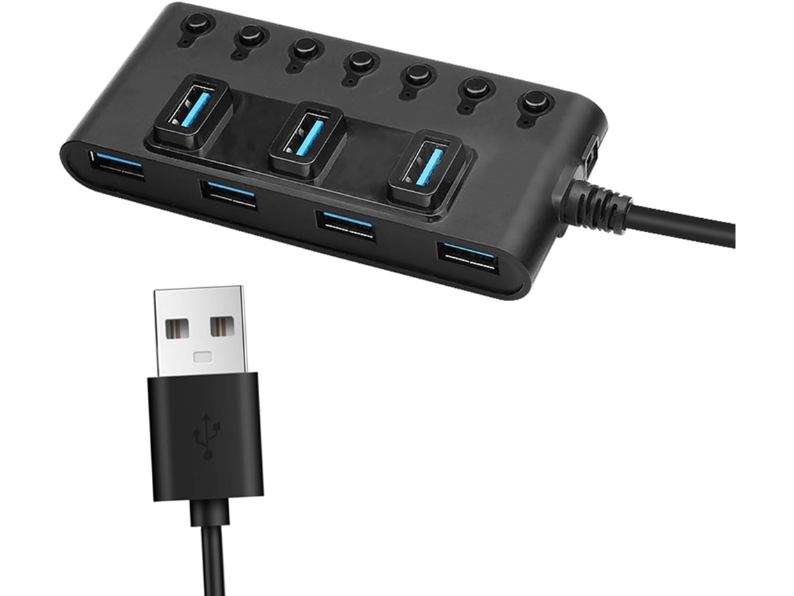 Hub Usb De Mesa Para Teclado, Pen Drive E Impressora, Adaptador 7