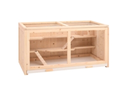 Vidaxl Gaiola Para Hamster 89,5x45x45 Cm Madeira Maciça De Abeto