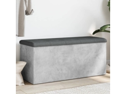 Vidaxl Banco De Arrumação 102x42x45 Cm Derivados Madeira Cinza Cimento